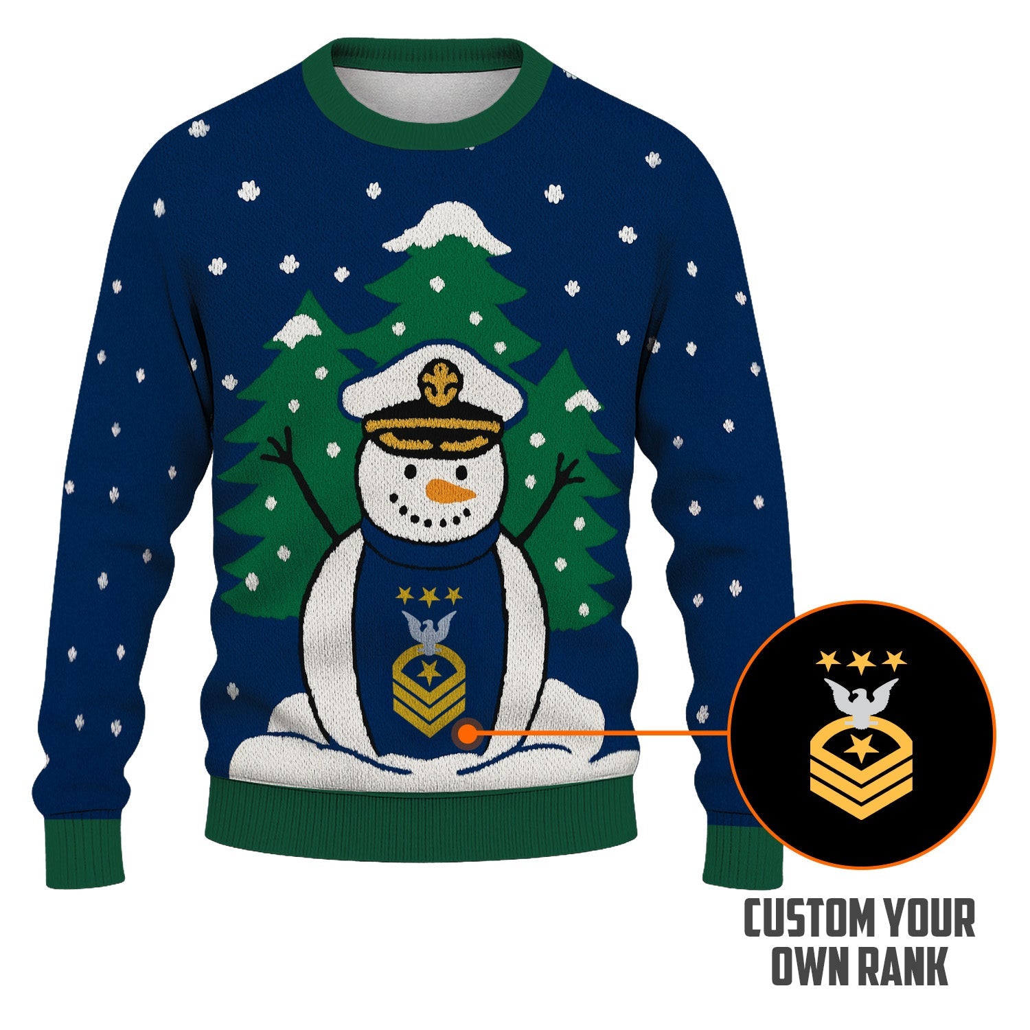 Personalized US Navy Christmas Ugly Sweater TUST16