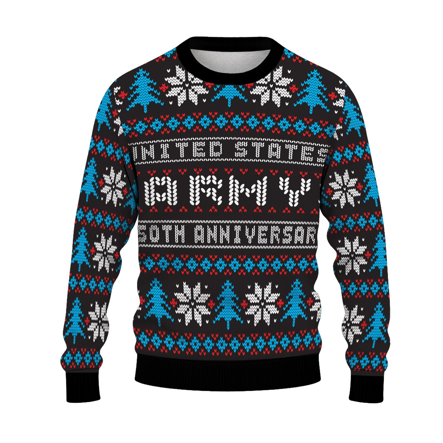 US Army 250th Anniversary Ugly Christmas Sweater for Women Men