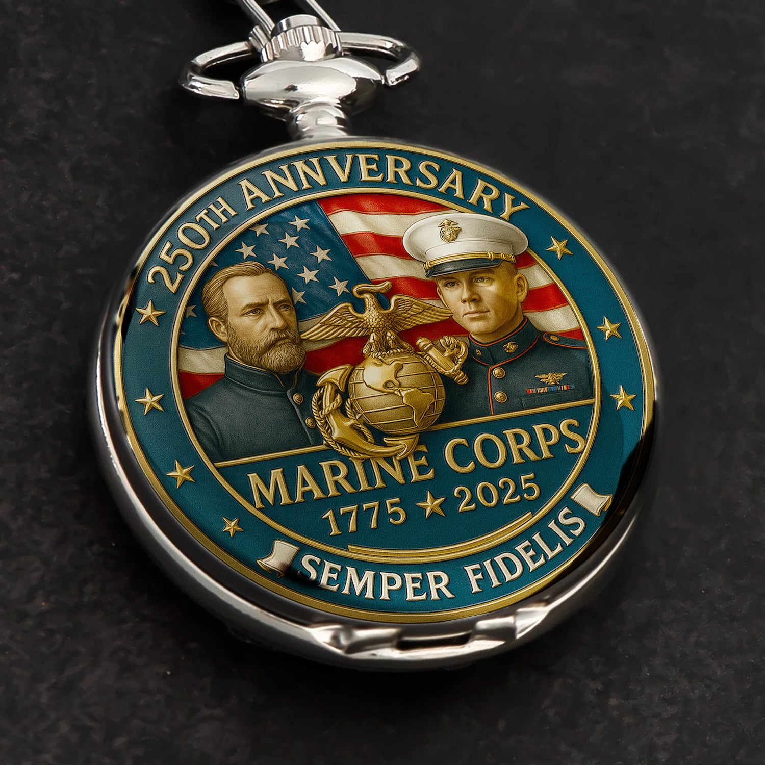 Marine Corps 250th Anniversary Pocket Watch