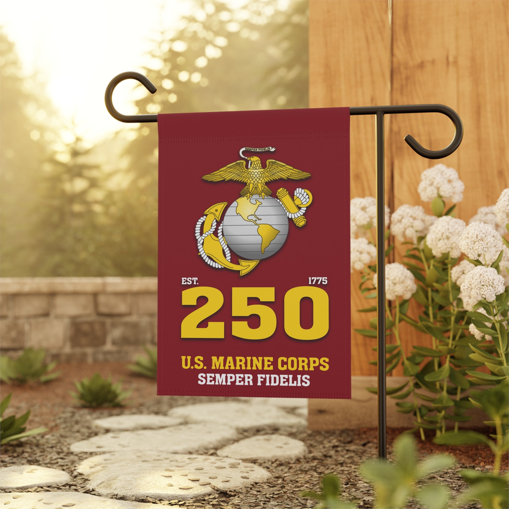 MARlNE Est 1775 Semper Fidelis Garden Flag Twin-Side Printing