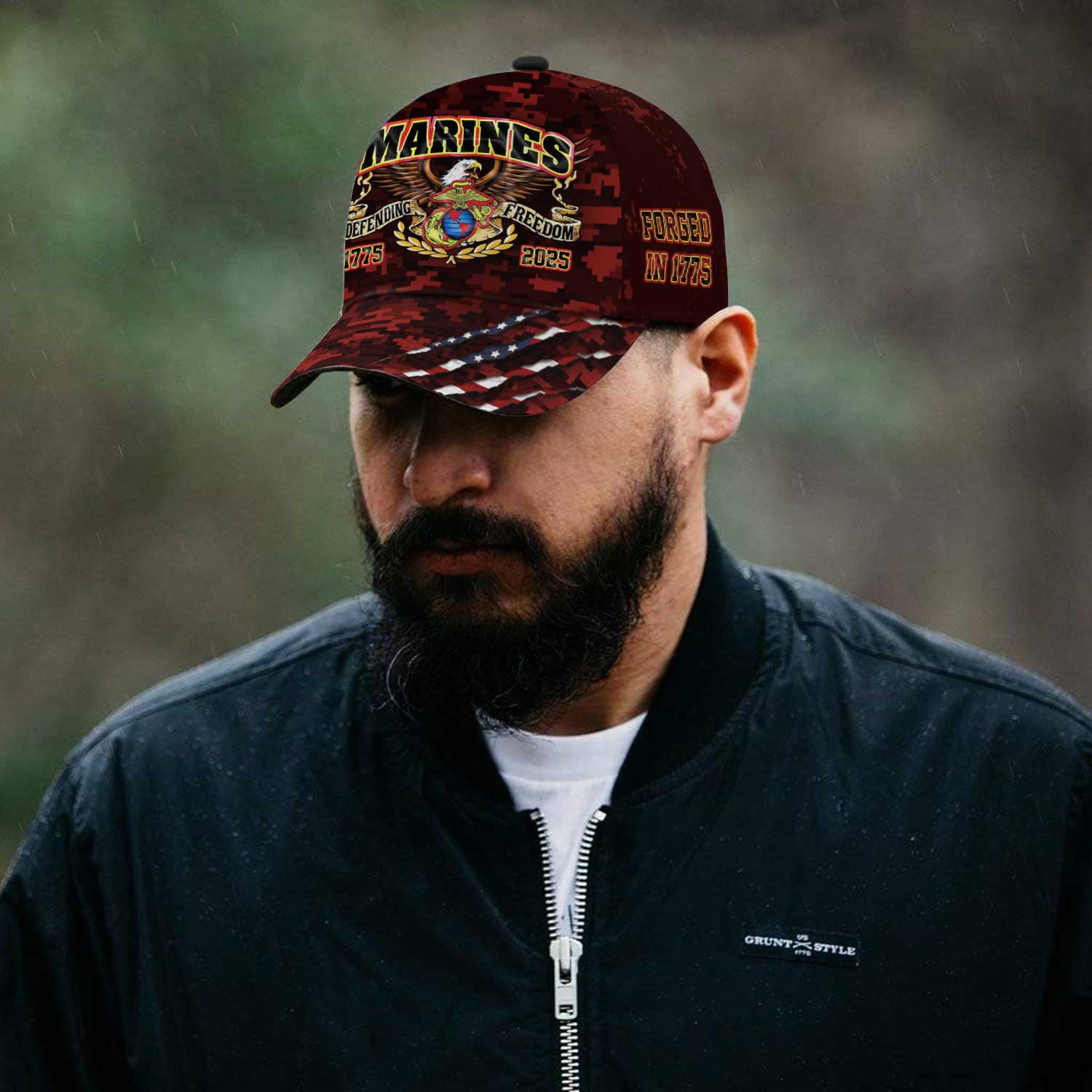 MARlNE Defending Freedom 1775-2025 All Over Prints Premium Classic Cap
