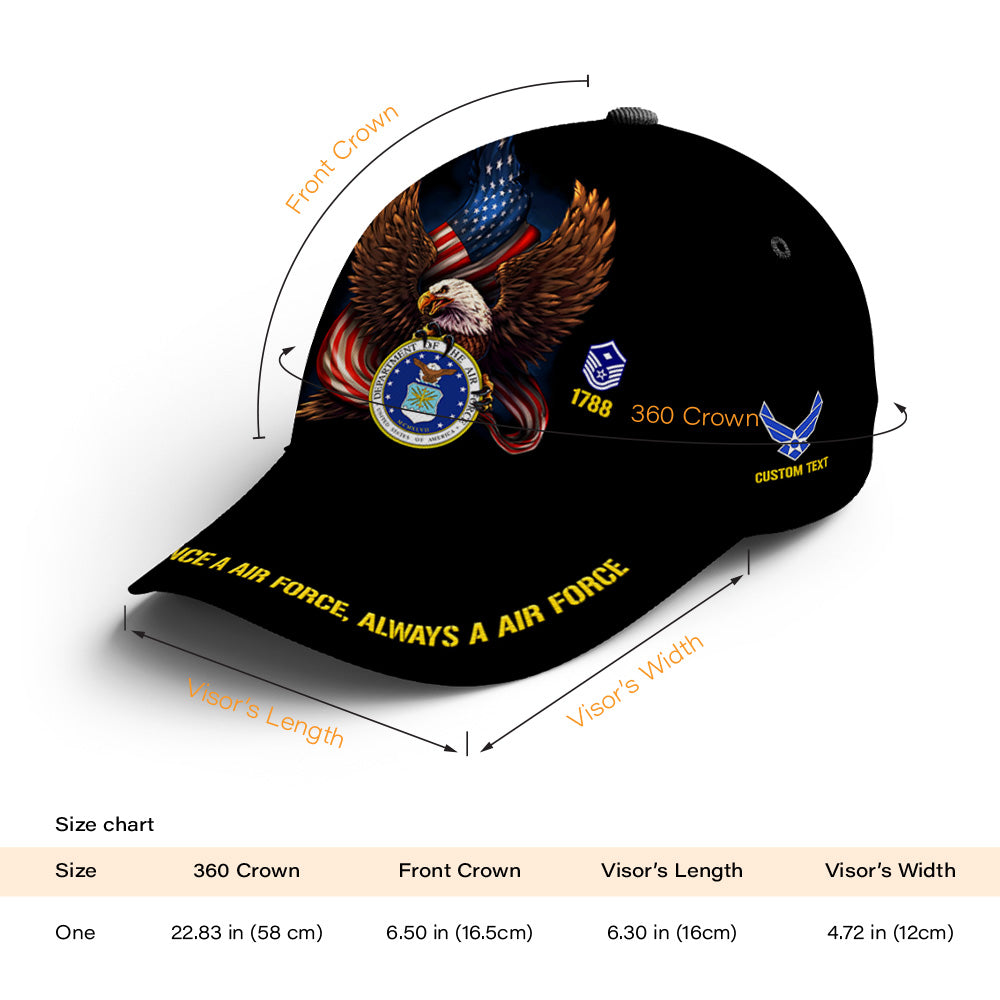 Custom Ranks/Insignia, Personalized Name And Years Served All Over Prints Premium Classic Cap JAOVC15