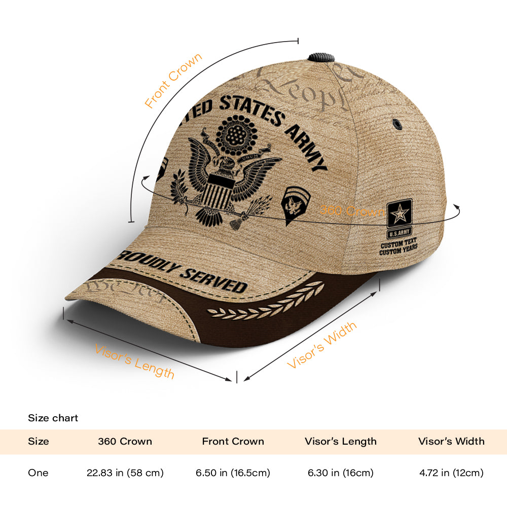 Custom Ranks/Insignia, Personalized Name And Years Served All Over Prints Premium Classic Cap JAOVC20