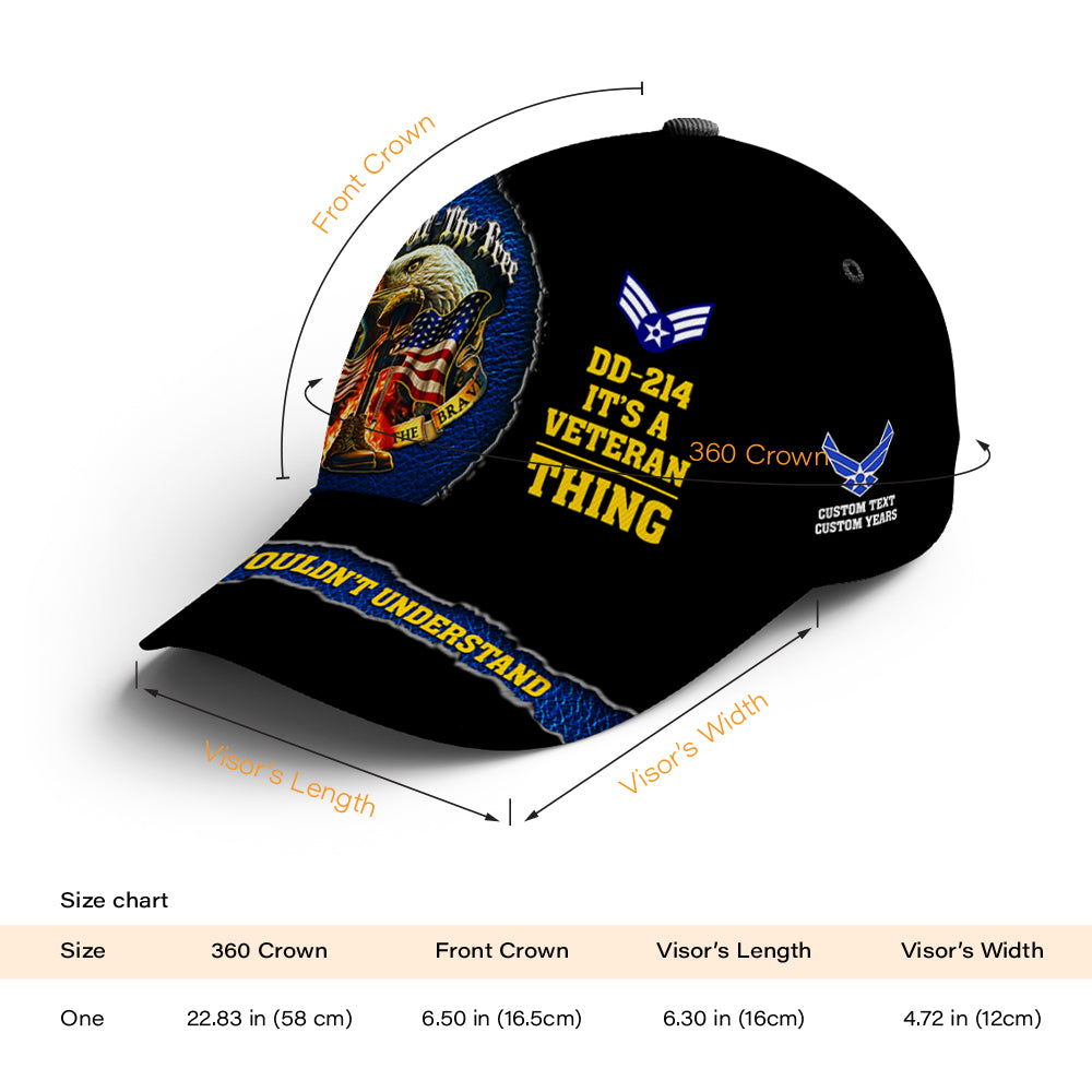 Custom Ranks/Insignia, Personalized Name And Years Served All Over Prints Premium Classic Cap JAOVC18