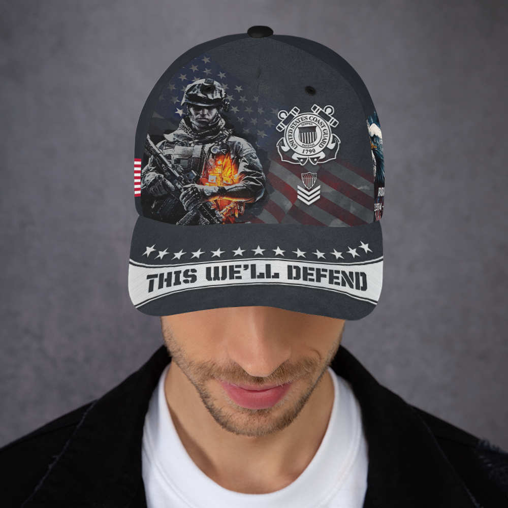Custom Ranks/Insignia, Personalized Name And Years Served All Over Prints Premium Classic Cap KAOVC24
