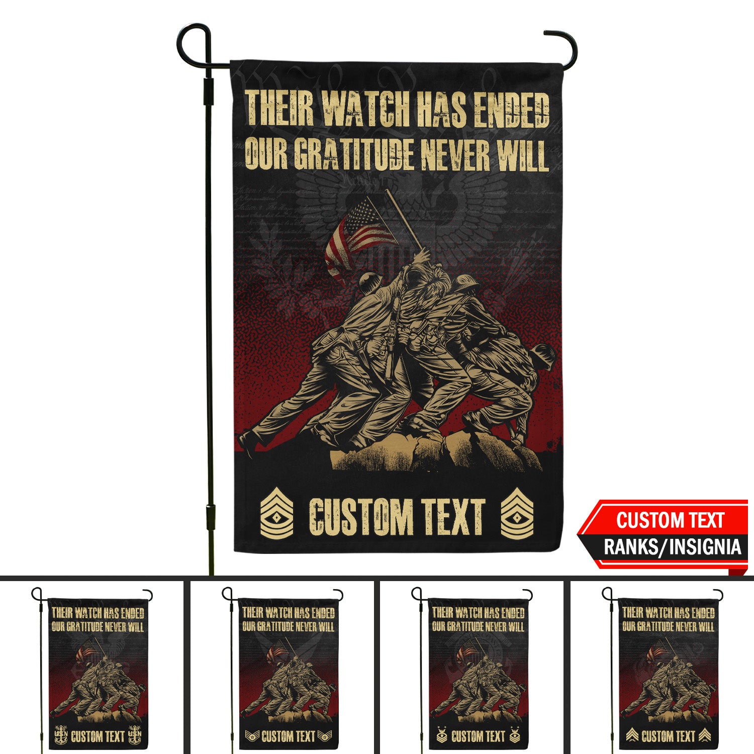 Personalized US Military Logo/Insignia And Text KFLAG34 Garden Flag, House Flag Twin-Side Printing