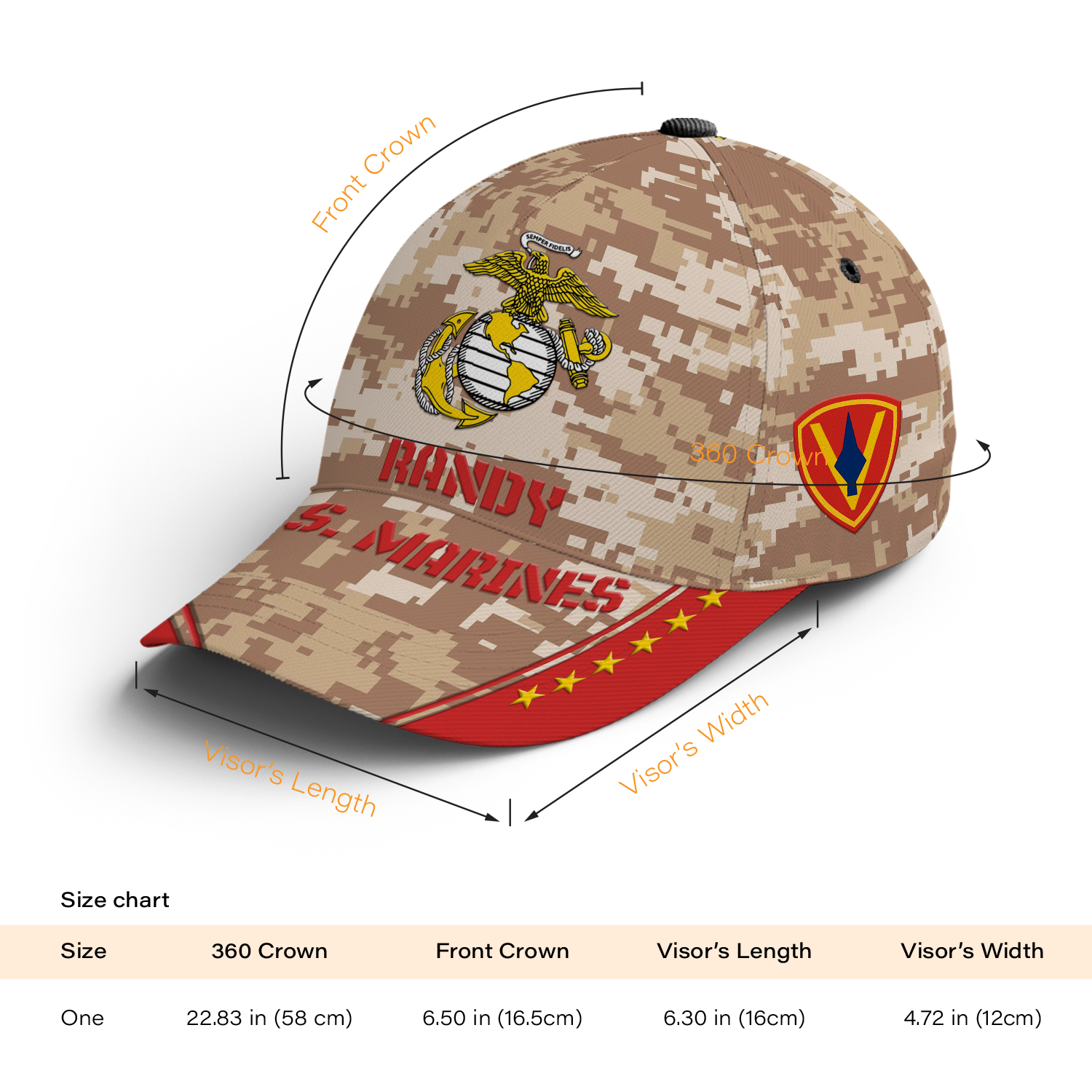 Custom Ranks/Insignia, Military Digital Camo, Personalized Name And Years Served All Over Prints Premium Classic Cap