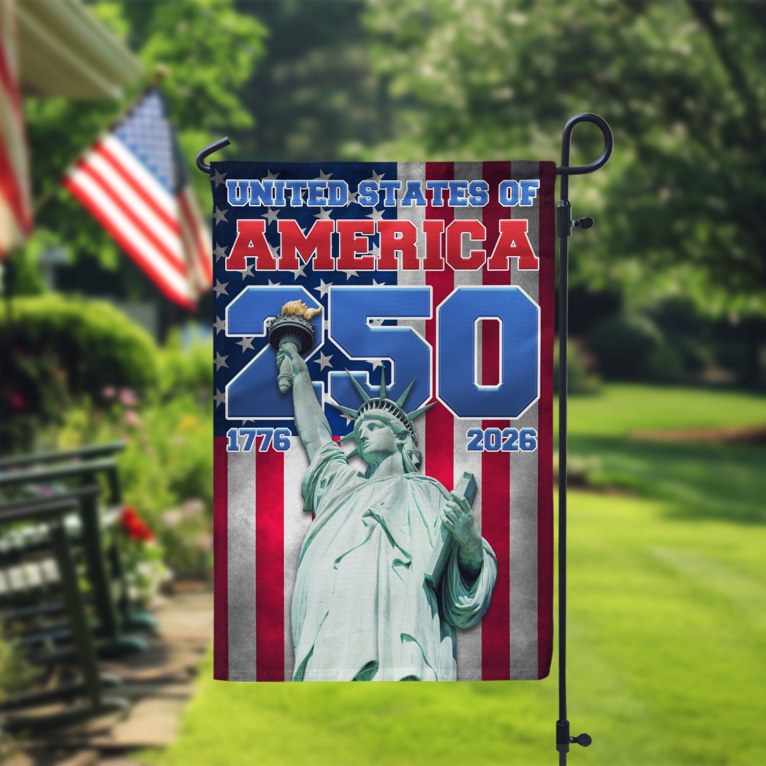 United States Of America 250 1776 - 2026 Garden Flag 12''x18'' Twin-Side Printing