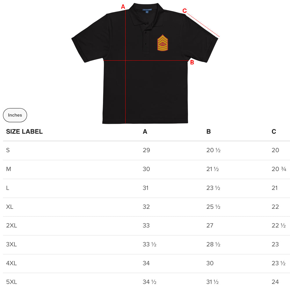 Custom MARlNE Ranks, Insignia Embroidered Port Authority Polo Shirt