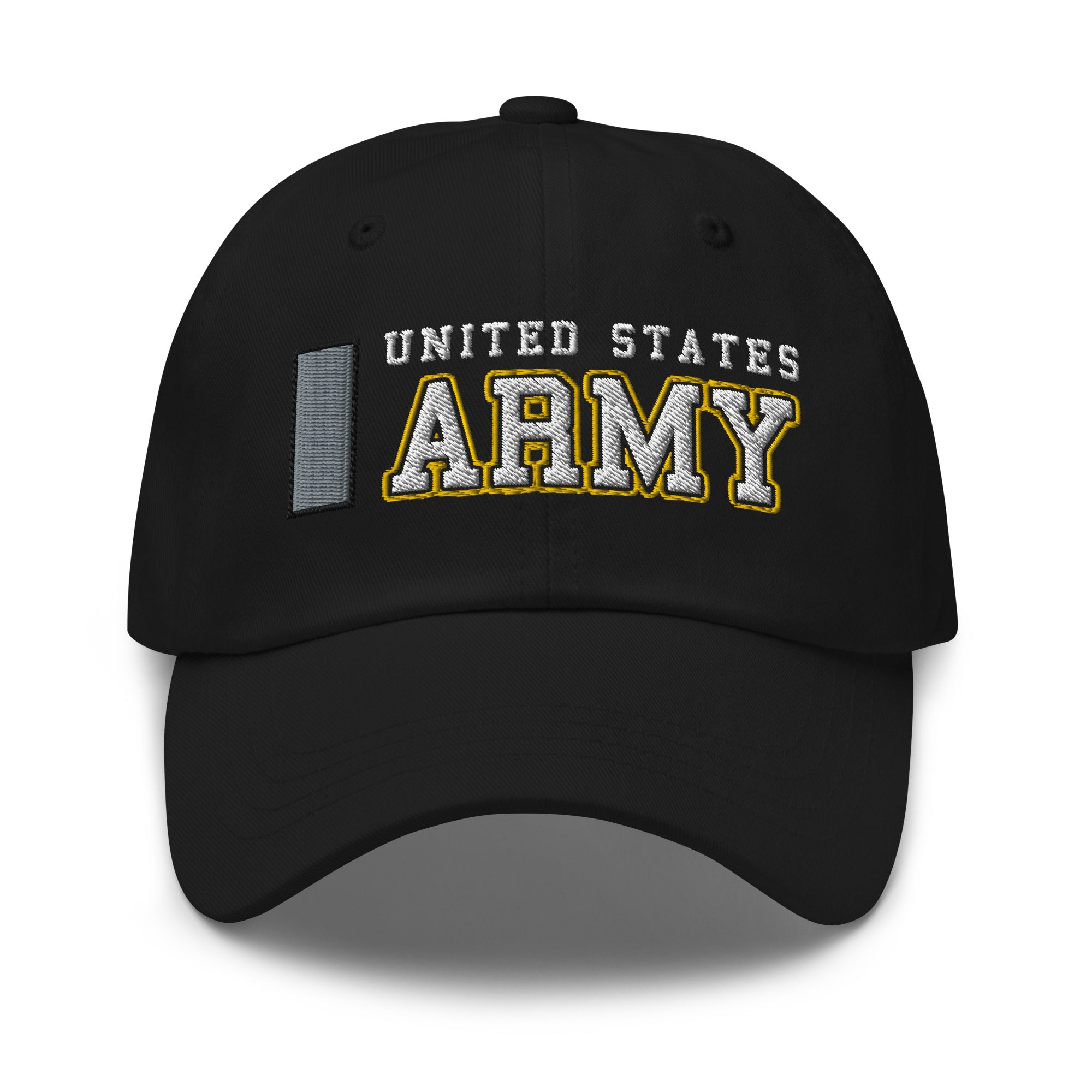 US Army O-2 First Lieutenant O2 1LT Commissioned Officer Ranks/Insignia Embroidered Dad Hat