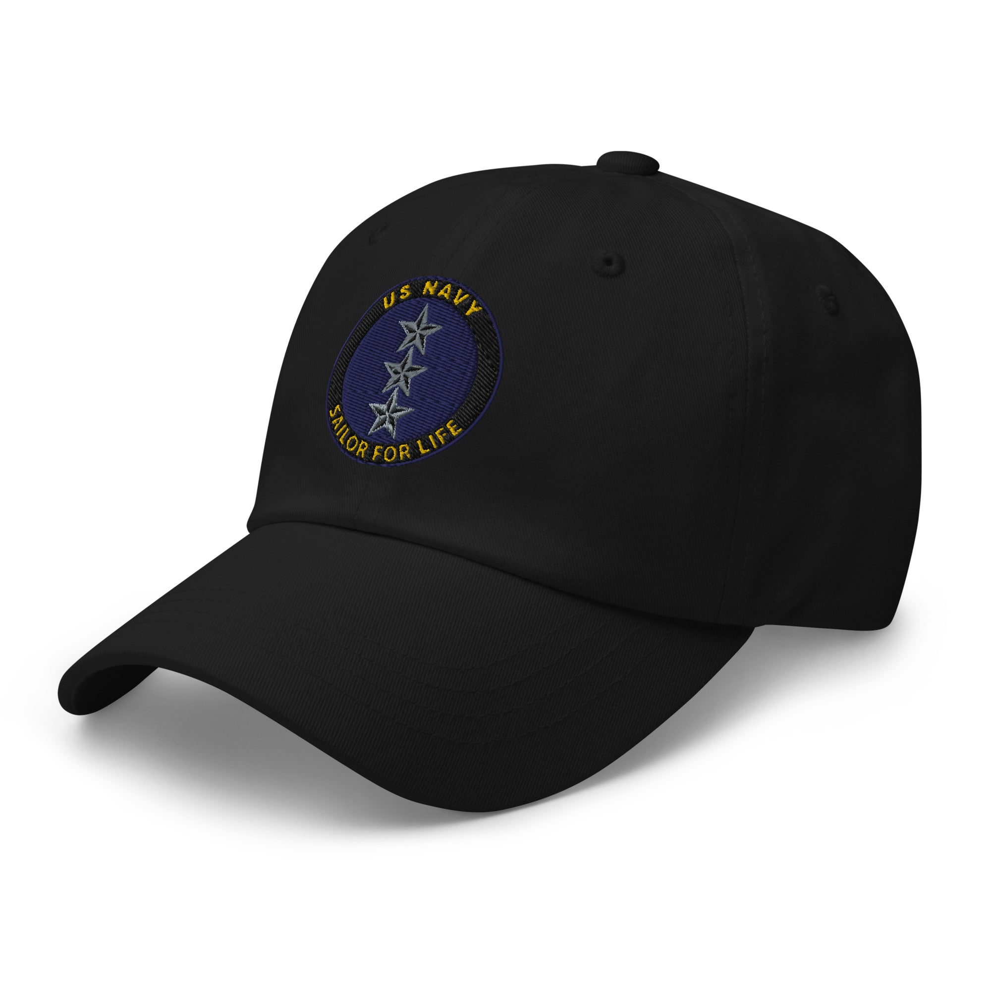 US Navy O-9 Vice Admiral O9 VADM Flag Officer Sailor For Life Embroidered Dad Hat