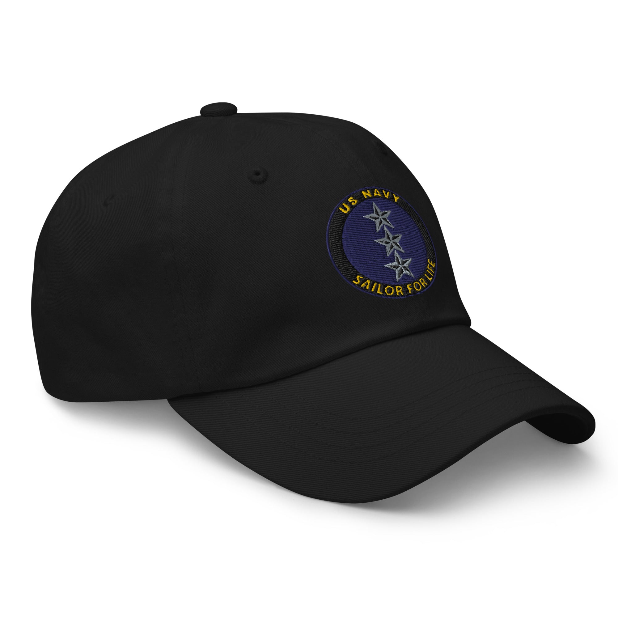 US Navy O-9 Vice Admiral O9 VADM Flag Officer Sailor For Life Embroidered Dad Hat