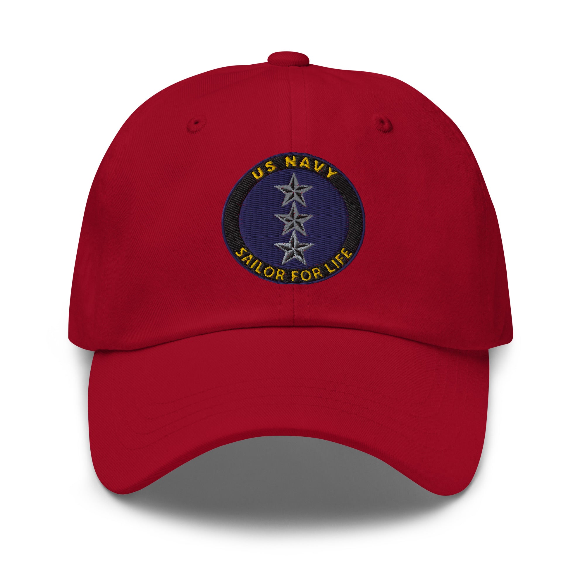 US Navy O-9 Vice Admiral O9 VADM Flag Officer Sailor For Life Embroidered Dad Hat
