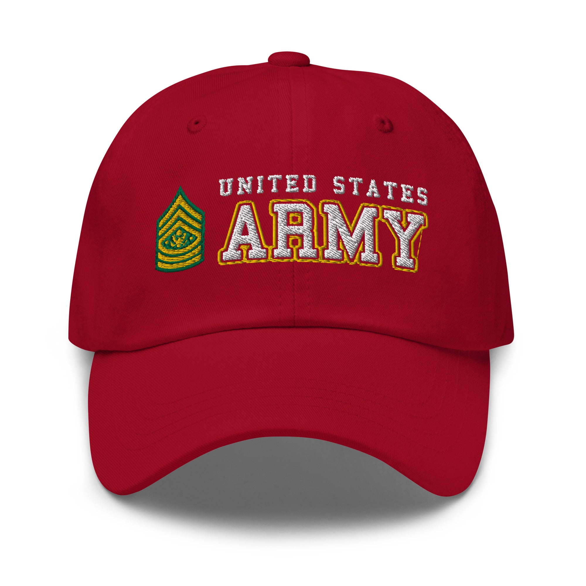 US Army E-9 Sergeant Major of the Army E9 SMA Ranks/Insignia Embroidered Dad Hat