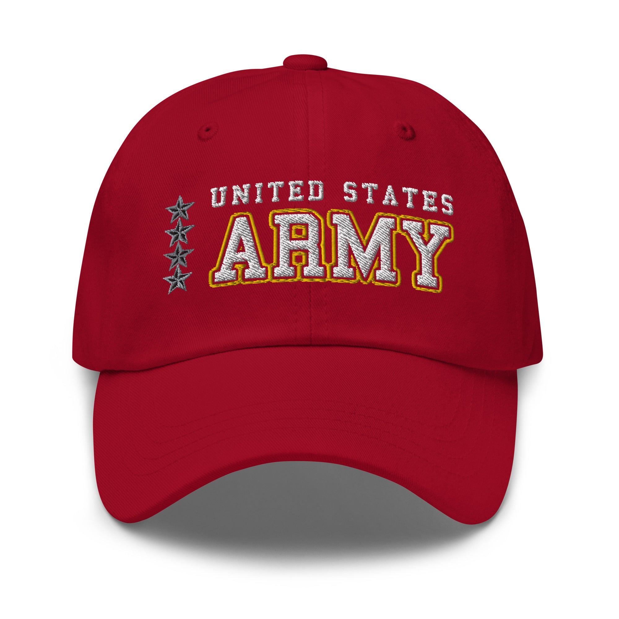 US Army O-10 General O10 GEN General Officer Ranks/Insignia Embroidered Dad Hat