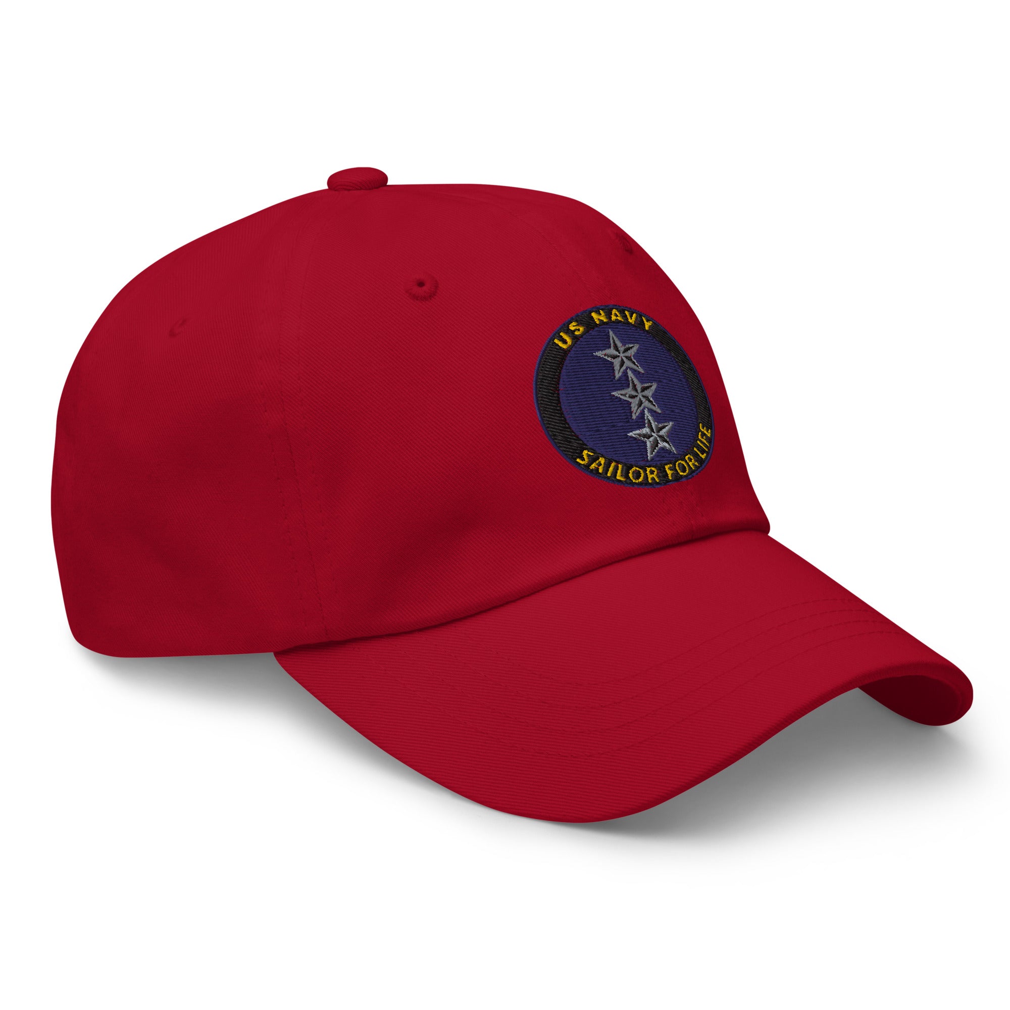 US Navy O-9 Vice Admiral O9 VADM Flag Officer Sailor For Life Embroidered Dad Hat