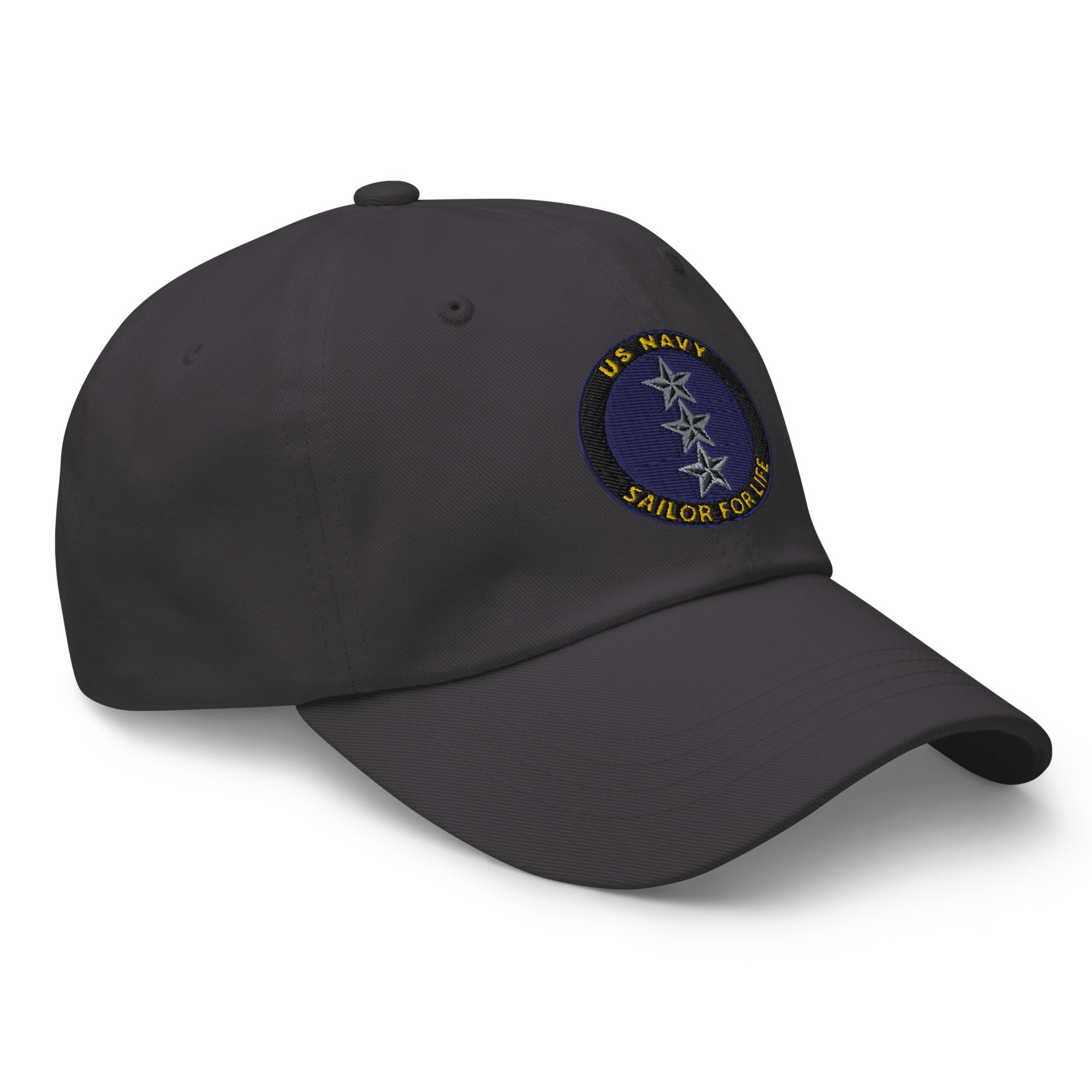 US Navy O-9 Vice Admiral O9 VADM Flag Officer Sailor For Life Embroidered Dad Hat