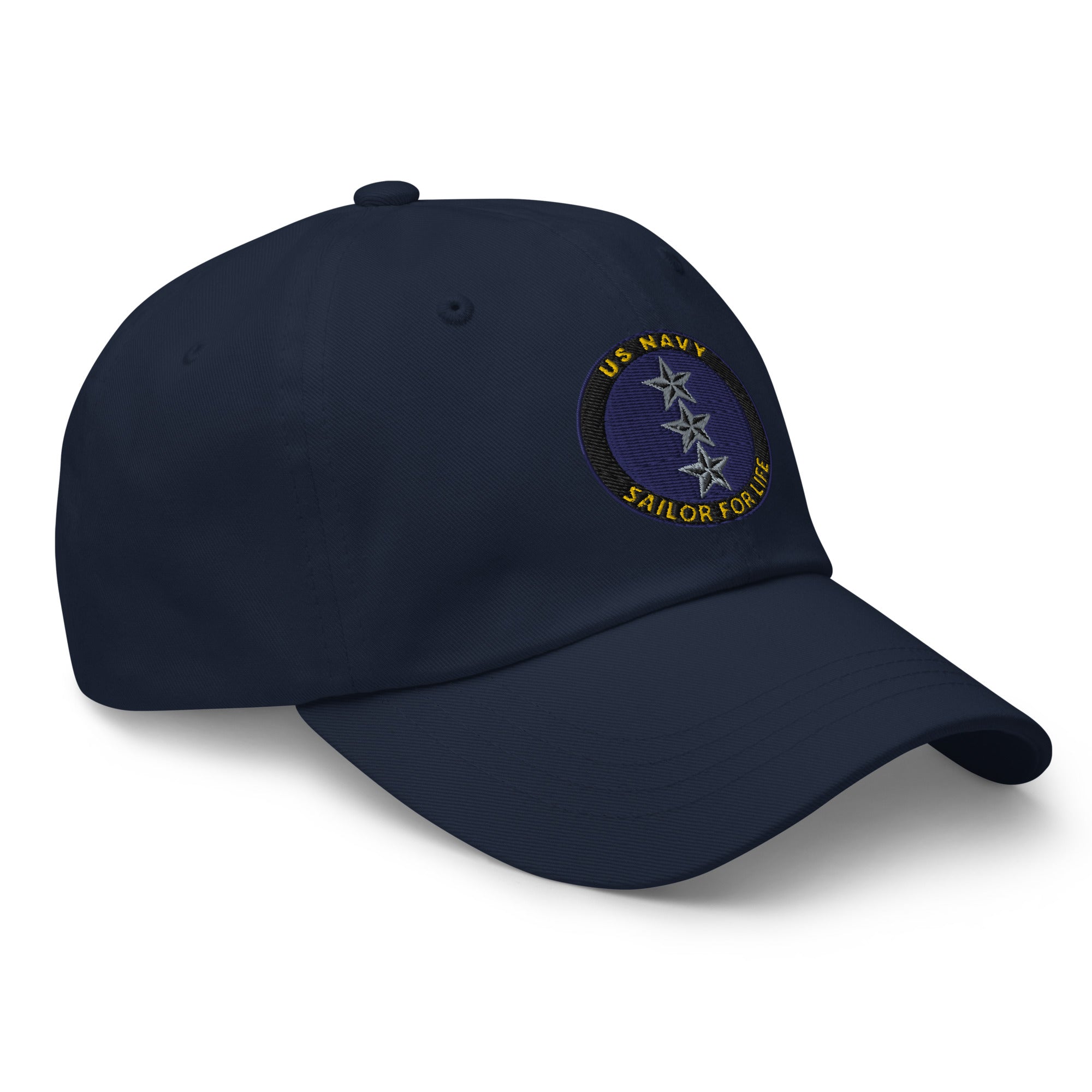US Navy O-9 Vice Admiral O9 VADM Flag Officer Sailor For Life Embroidered Dad Hat