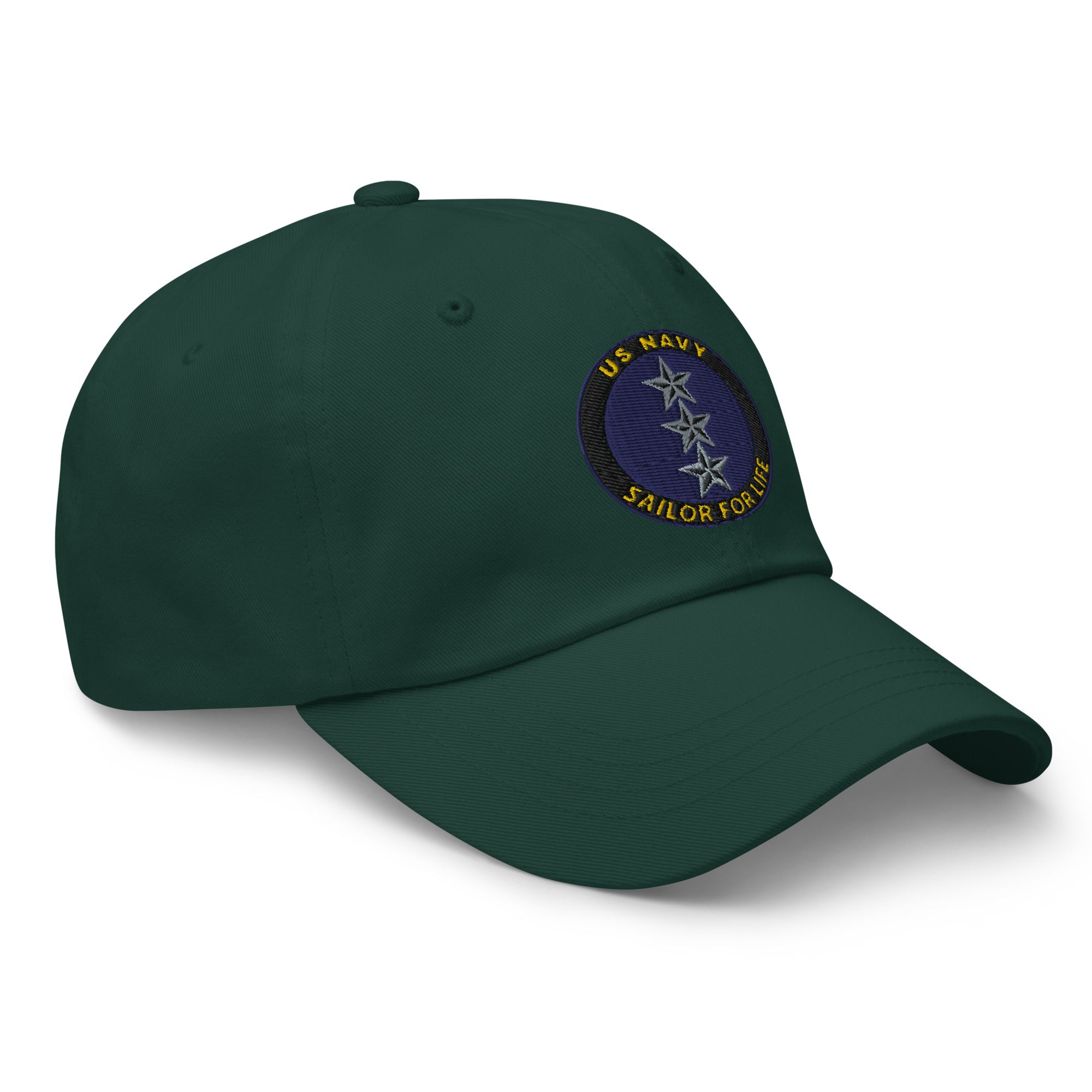 US Navy O-9 Vice Admiral O9 VADM Flag Officer Sailor For Life Embroidered Dad Hat