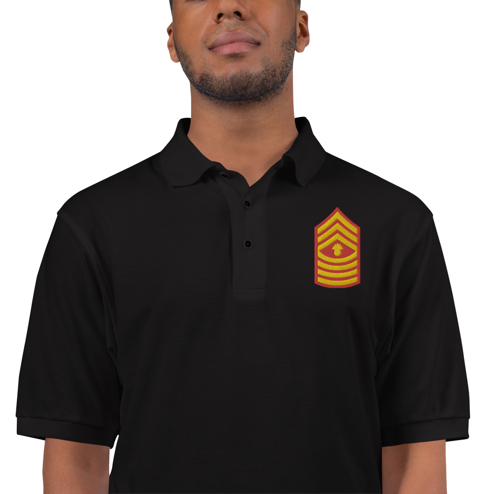 Custom MARlNE Ranks, Insignia Embroidered Port Authority Polo Shirt
