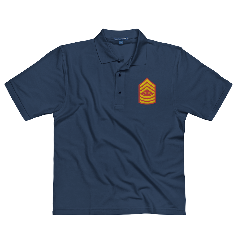 Custom MARlNE Ranks, Insignia Embroidered Port Authority Polo Shirt