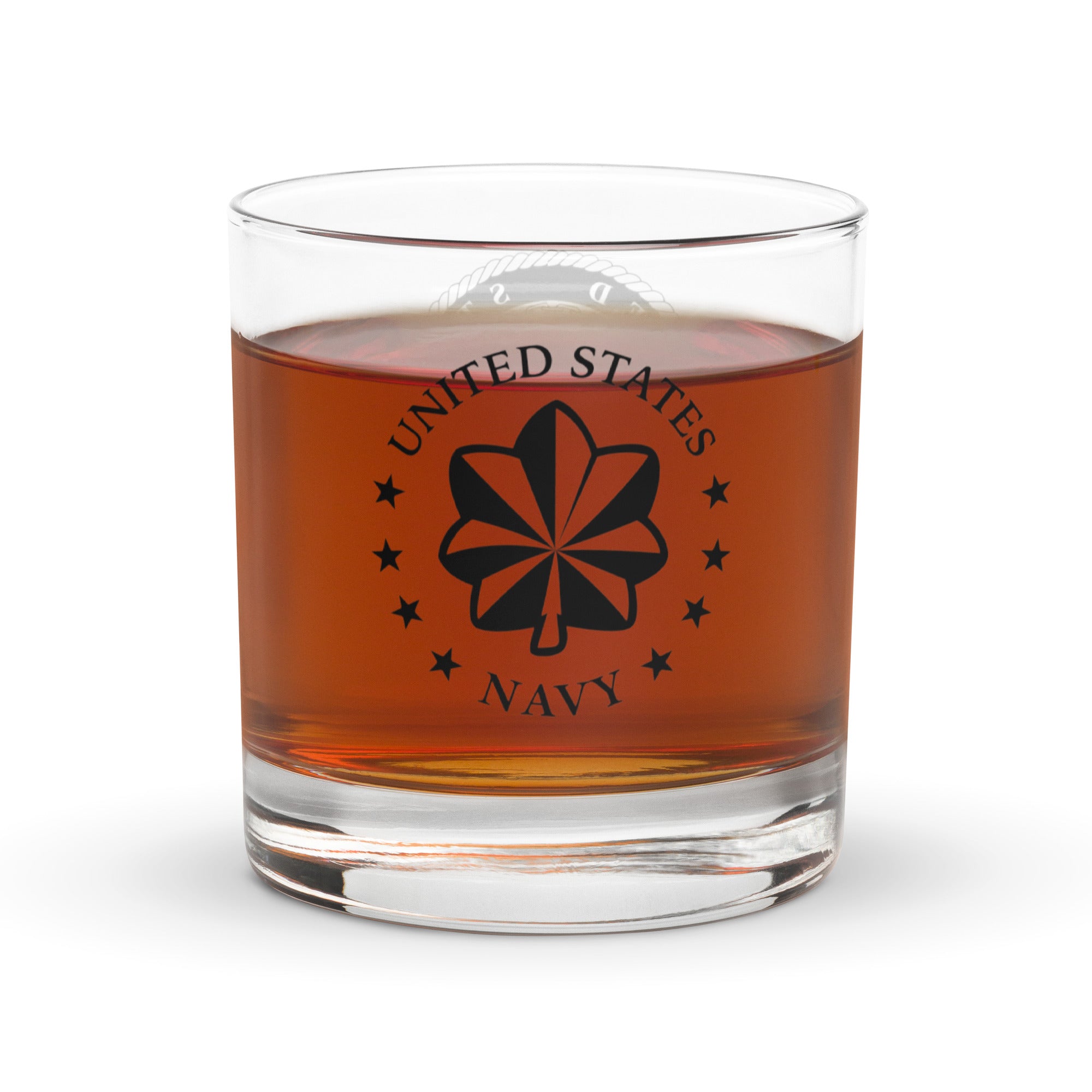 US Navy O-4 Lieutenant Commander O4 LCDR Junior Officer Insignia Rocks Glass 10.5 oz