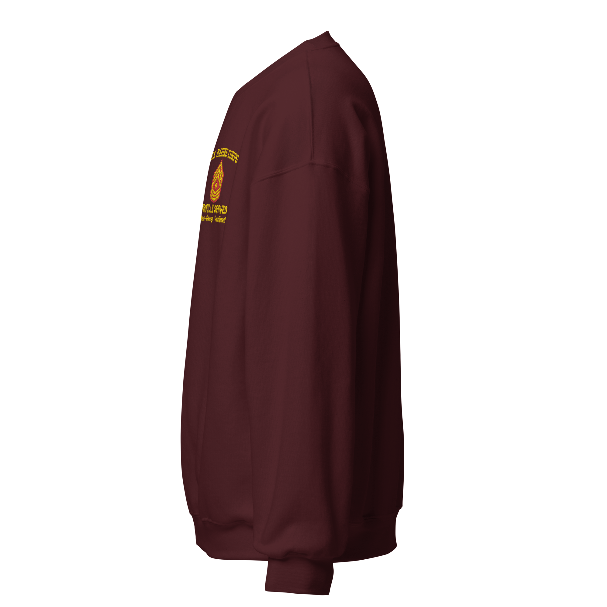 Custom MARlNE Ranks, Insignia Core Values Embroidered Unisex Sweatshirt