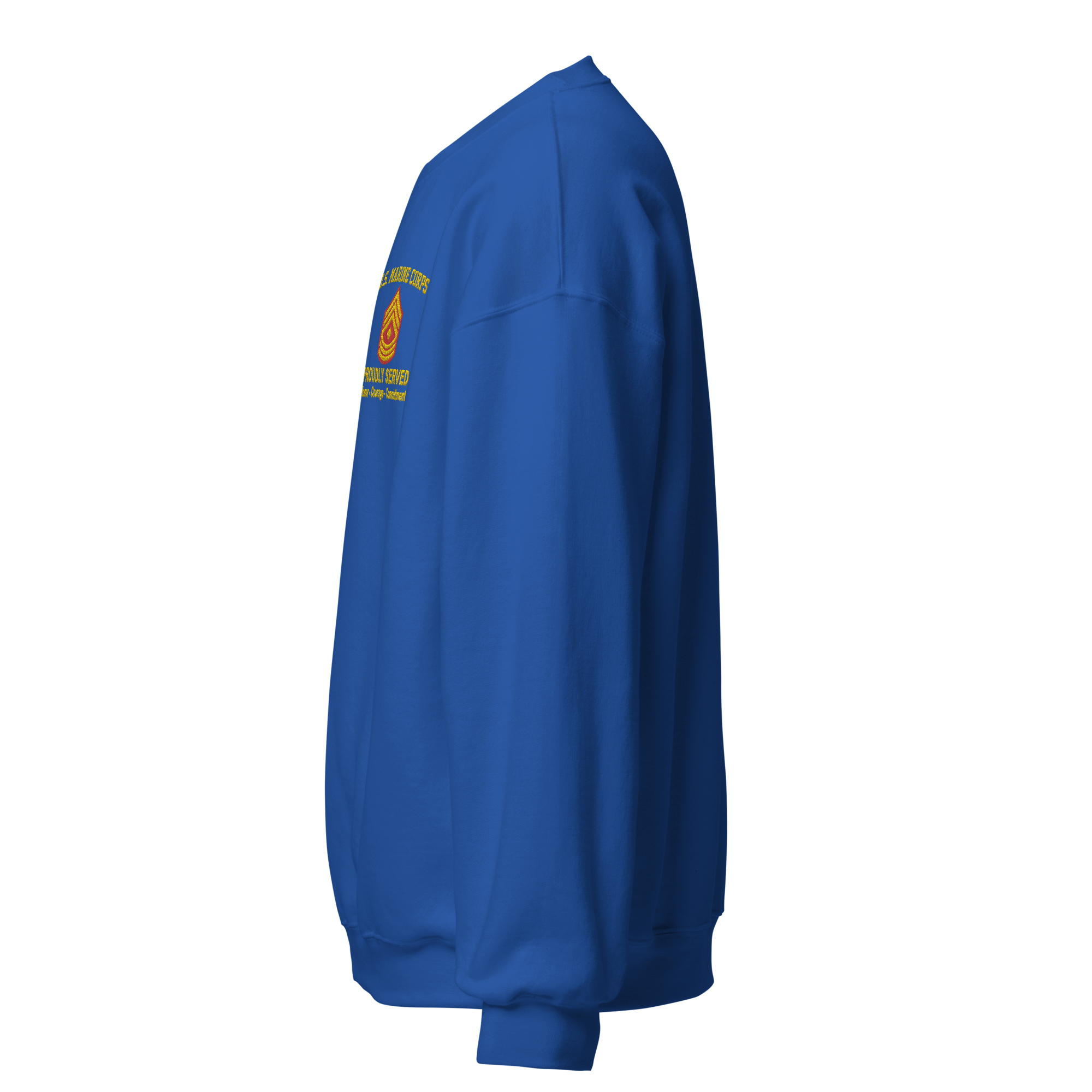 Custom MARlNE Ranks, Insignia Core Values Embroidered Unisex Sweatshirt