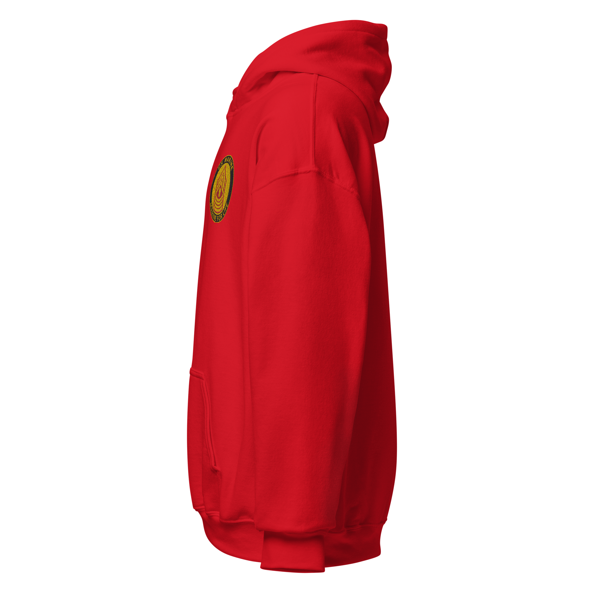 Custom MARlNE Ranks, Insignia Marine For Life Embroidered Unisex Hoodie