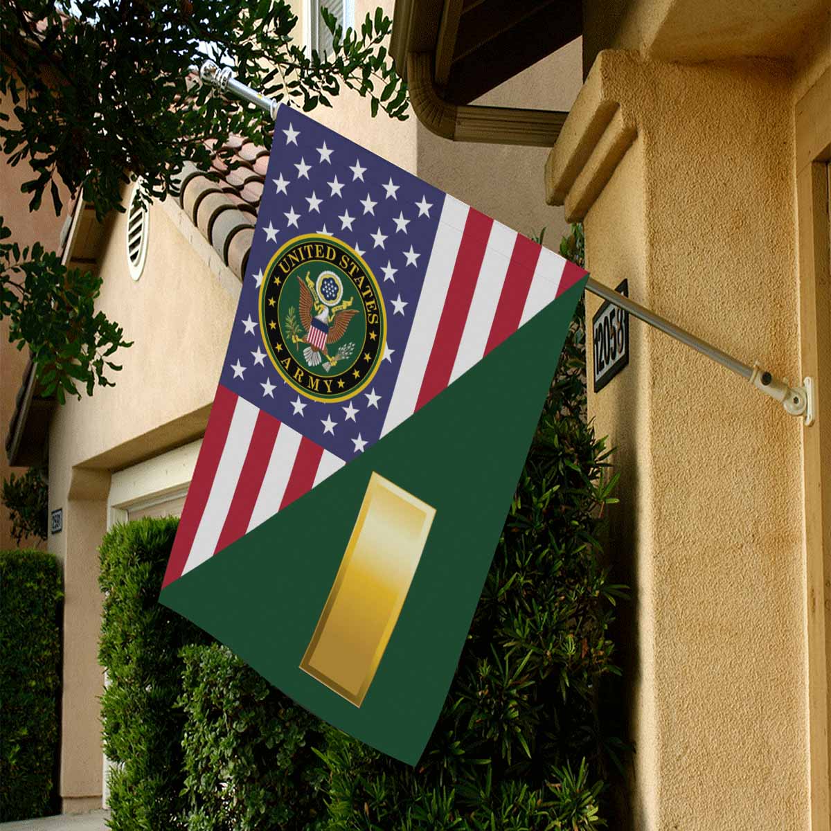 US Army O-1 Second Lieutenant O1 2LT House Flag 28 Inch x 40 Inch 2-Side Printing-HouseFlag-Army-Ranks-Veterans Nation