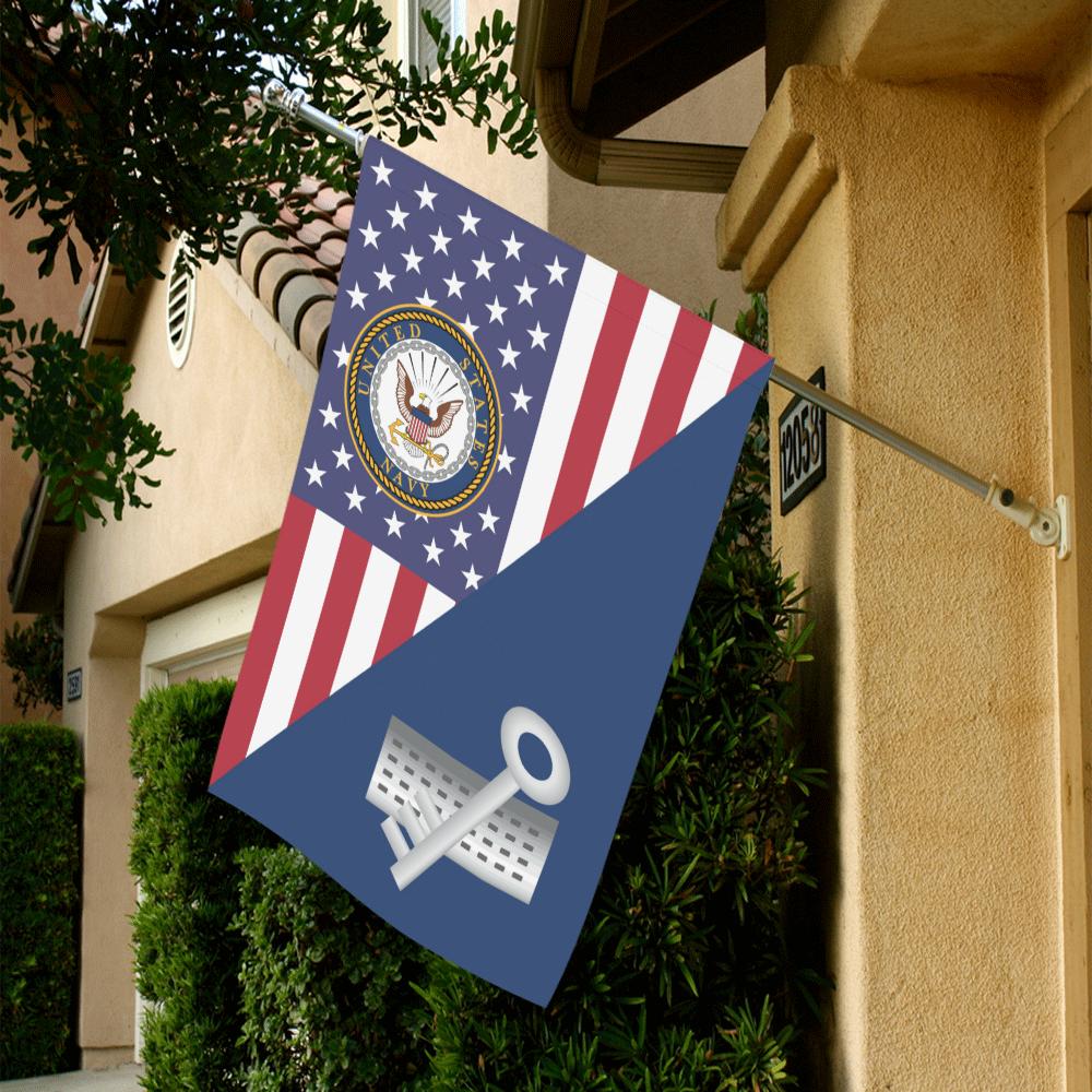 US Navy Disbursing Clerk Navy DK House Flag 28 inches x 40 inches Twin-Side Printing-HouseFlag-Navy-Rate-Veterans Nation
