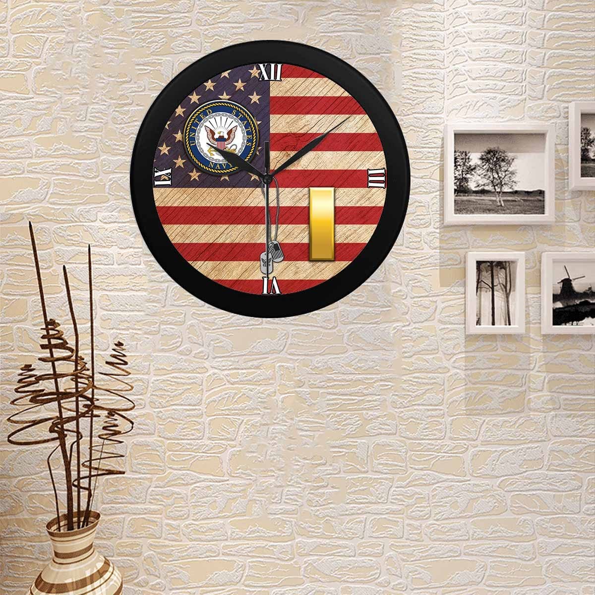 US Navy O-1 Ensign O1 ENS Junior Officer Wall Clock-WallClocks-Navy-Officer-Veterans Nation