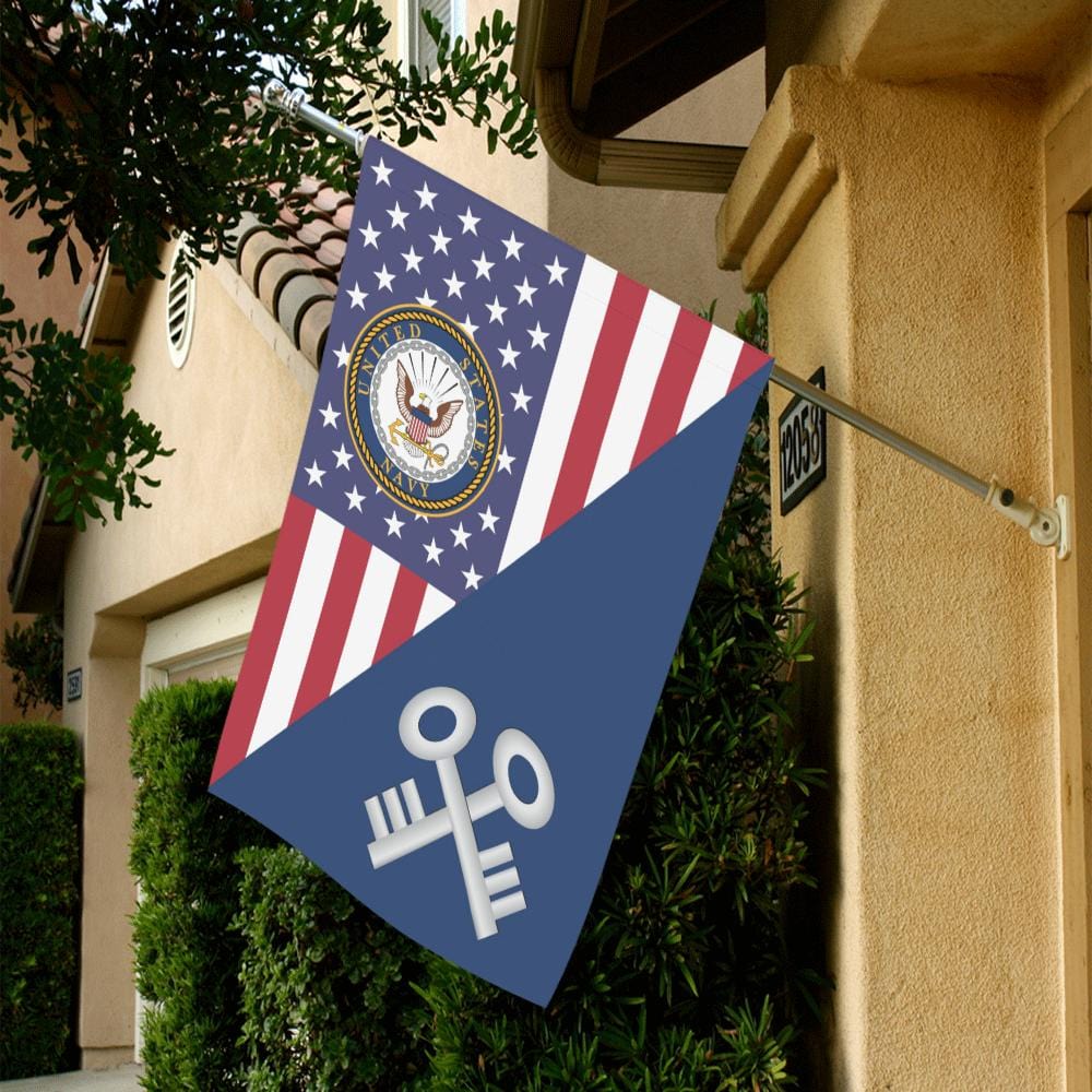 US Navy Logistics specialist Navy LS House Flag 28 inches x 40 inches Twin-Side Printing-HouseFlag-Navy-Rate-Veterans Nation