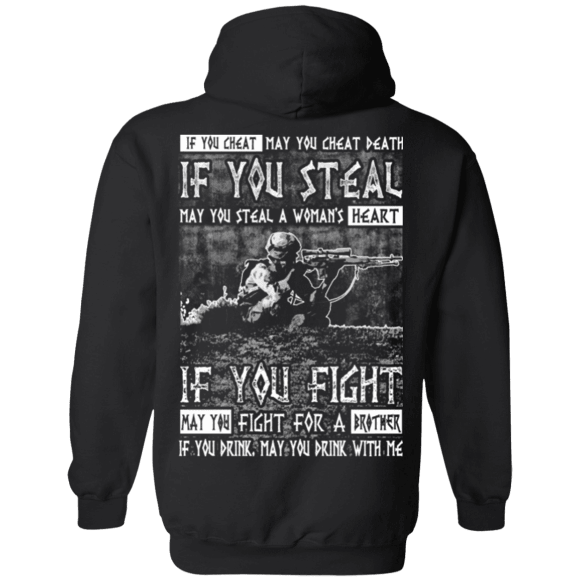 Military T-Shirt "Veteran - Fight For a Brother, Drink With Me"-TShirt-General-Veterans Nation