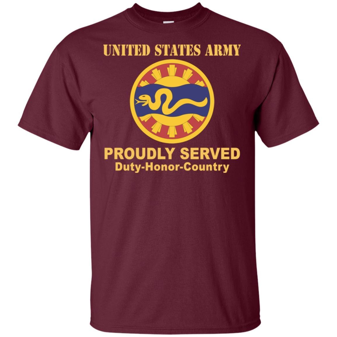US ARMY 116TH CAVALRY BRIGADE- Proudly Served T-Shirt On Front For Men-TShirt-Army-Veterans Nation