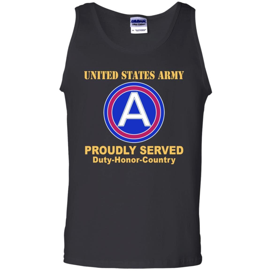 US ARMY CENTRAL CSIB- Proudly Served T-Shirt On Front For Men-TShirt-Army-Veterans Nation