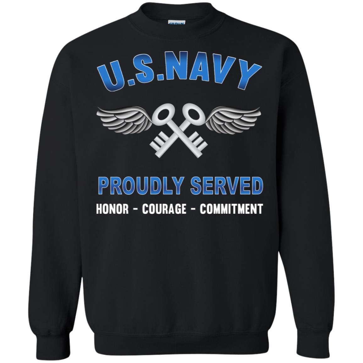 Navy Aviation Storekeeper Navy AK - Proudly Served T-Shirt For Men On Front-TShirt-Navy-Veterans Nation