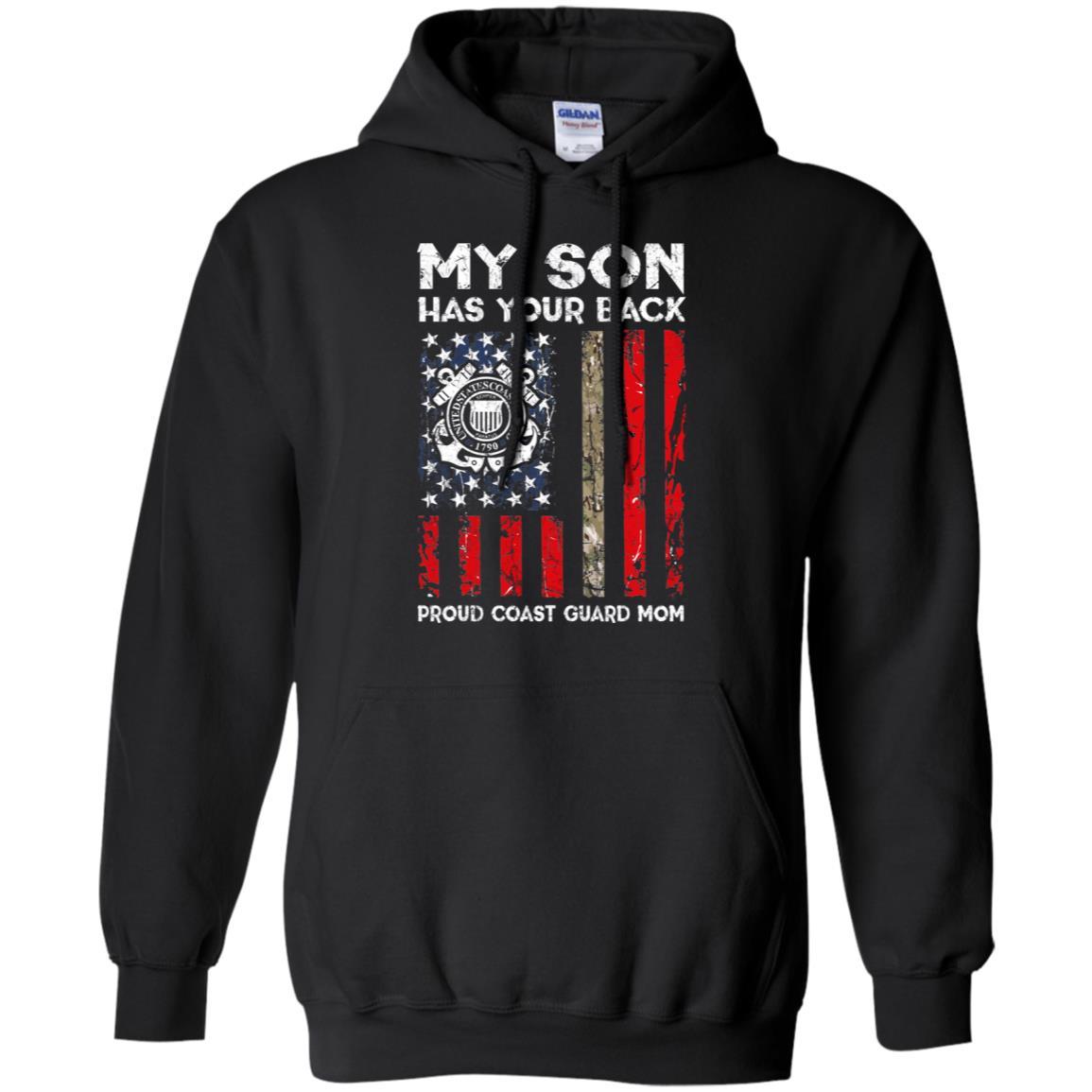My Son Has Your Back - Proud Coast Guard Mom Men T Shirt On Front-TShirt-USCG-Veterans Nation