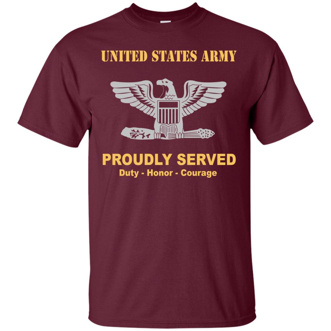 US Army O-6 Colonel O6 COL Field Officer Ranks Men Front Shirt US Army-TShirt-Army-Veterans Nation
