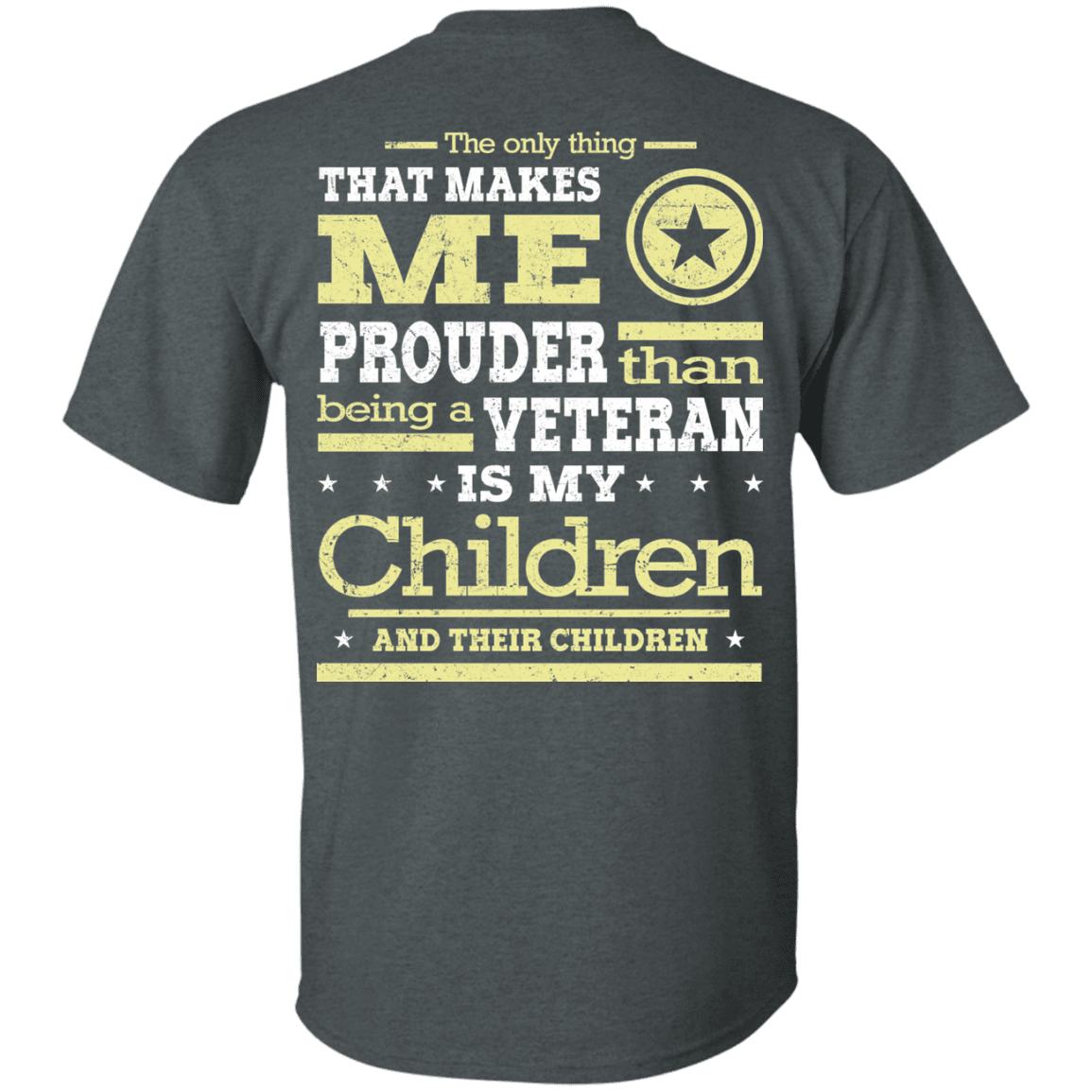 Military T-Shirt "Proud Children's Vetereran Mom Back"-TShirt-General-Veterans Nation