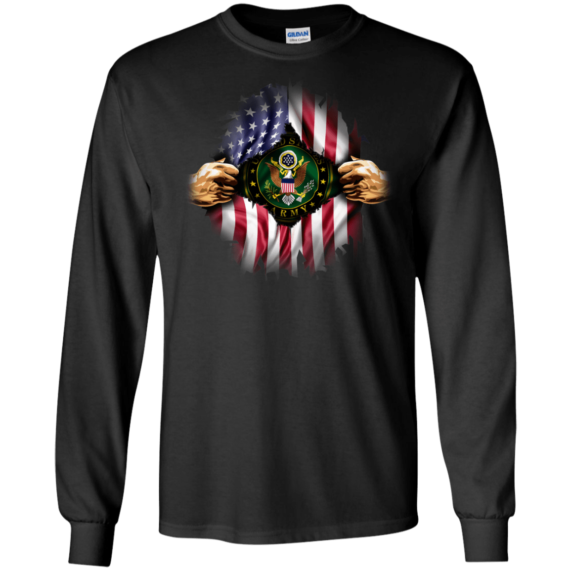 Proud Army Hero Men Front T Shirt-TShirt-Army-Veterans Nation