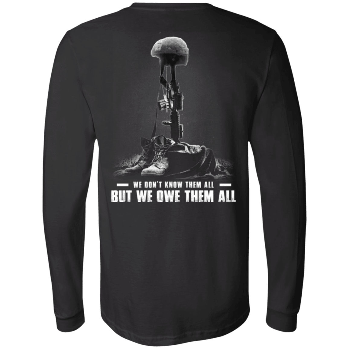 Military T-Shirt "We Owe Them All" - Men Back-TShirt-General-Veterans Nation