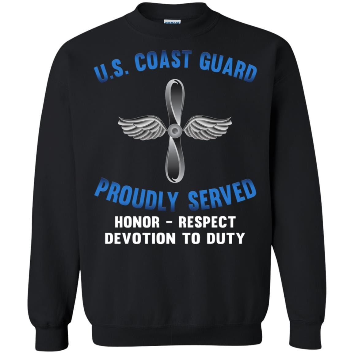 US Coast Guard Aviation Maintenance Technician AMT Logo Proudly Served T-Shirt For Men On Front-TShirt-USCG-Veterans Nation