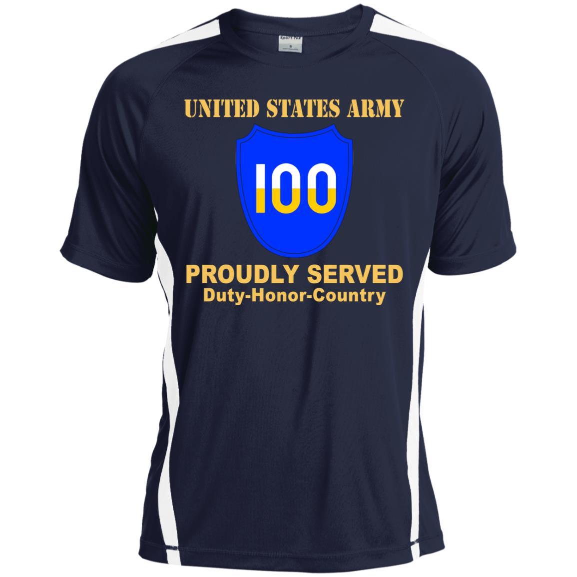 US ARMY 100TH TRAINING DIVISION - Proudly Served T-Shirt On Front For Men-TShirt-Army-Veterans Nation