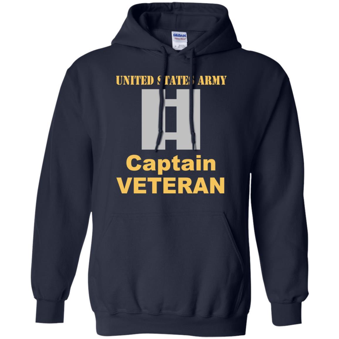 US Army O-3 Captain O3 CPT Commissioned Officer Veteran Men T Shirt On Front-TShirt-Army-Veterans Nation