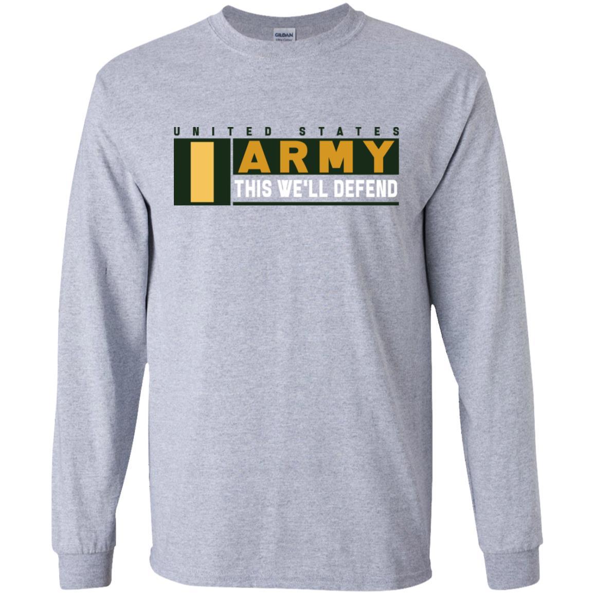 US Army O-1 This We Will Defend Long Sleeve - Pullover Hoodie-TShirt-Army-Veterans Nation