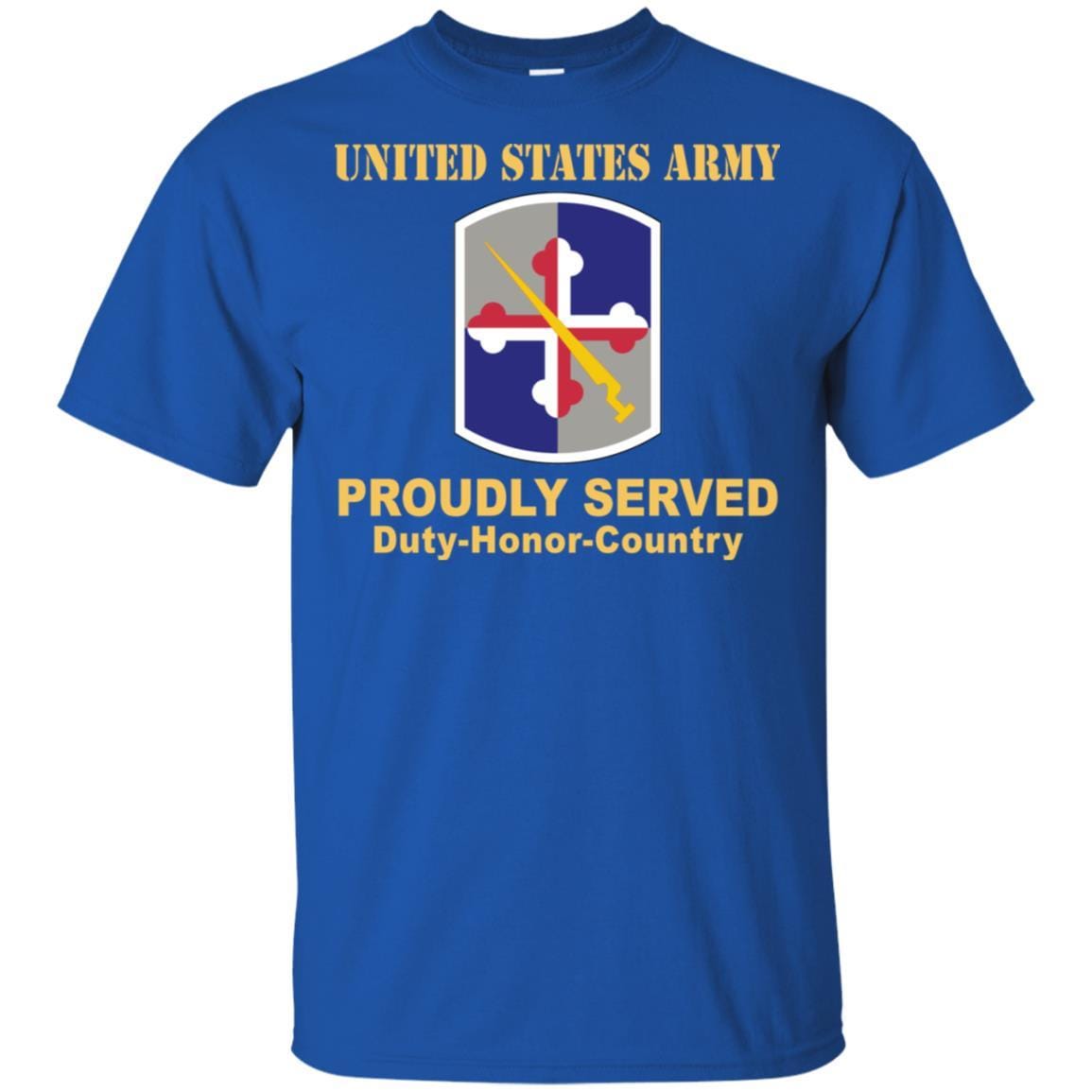US ARMY 58TH EXPEDITIONARY MILITARY INTELLIGENCE BRIGADE - Proudly Served T-Shirt On Front For Men-TShirt-Army-Veterans Nation