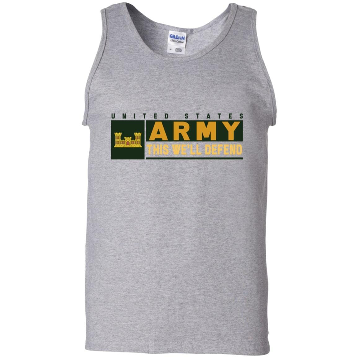 U.S. Army Corps of Engineers- This We'll Defend T-Shirt On Front For Men-TShirt-Army-Veterans Nation