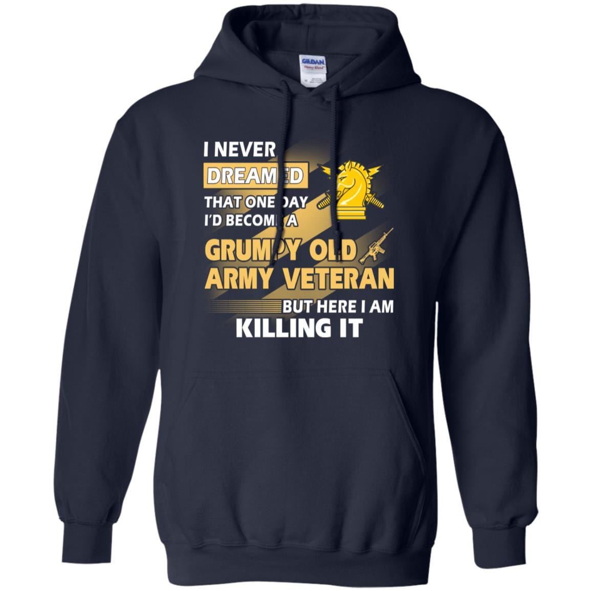 US Army T-Shirt "Psychological Ops Grumpy Old Veteran" On Front-TShirt-Army-Veterans Nation