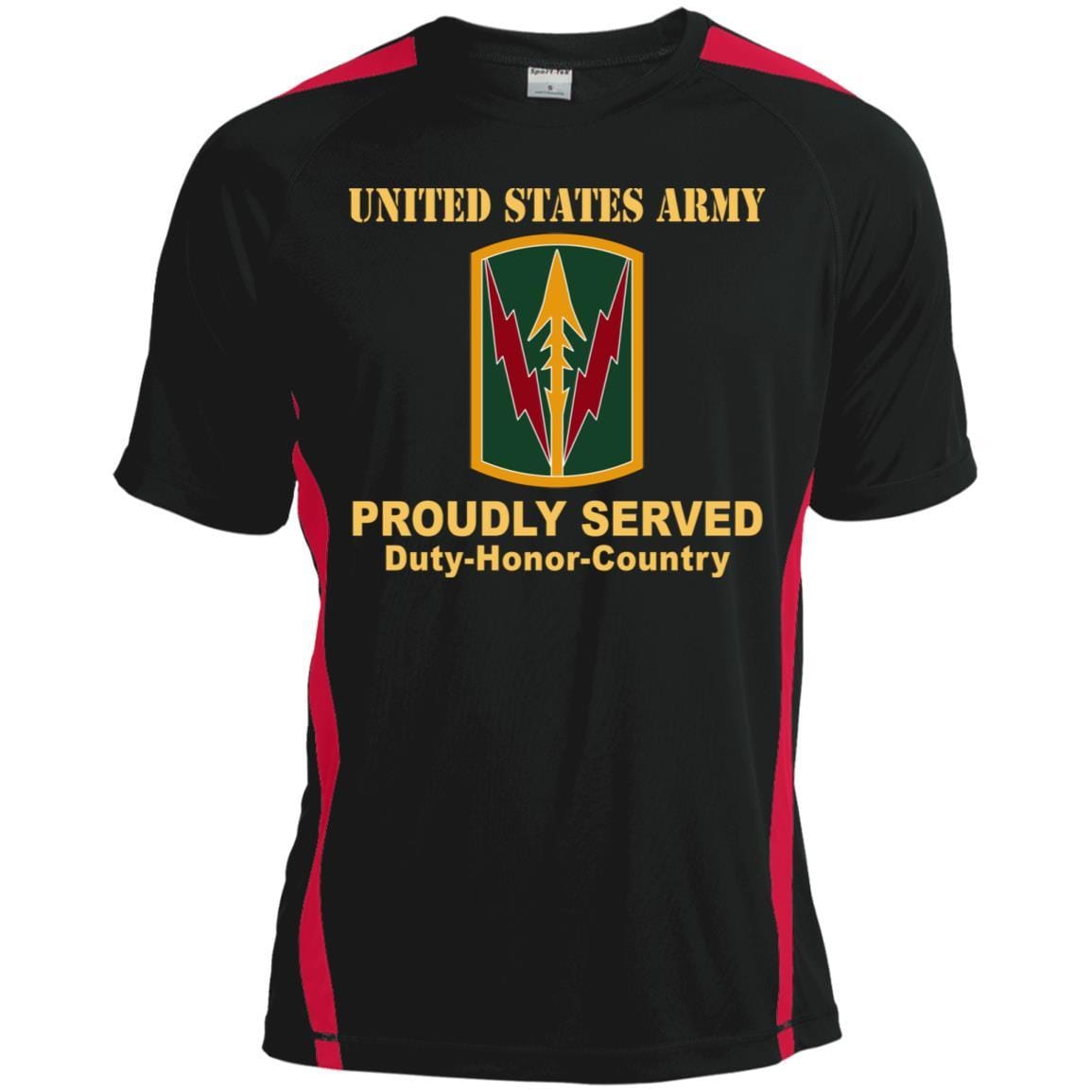 US ARMY CSIB MILITARY POLICE BRIGADE-HAWAII- Proudly Served T-Shirt On Front For Men-TShirt-Army-Veterans Nation